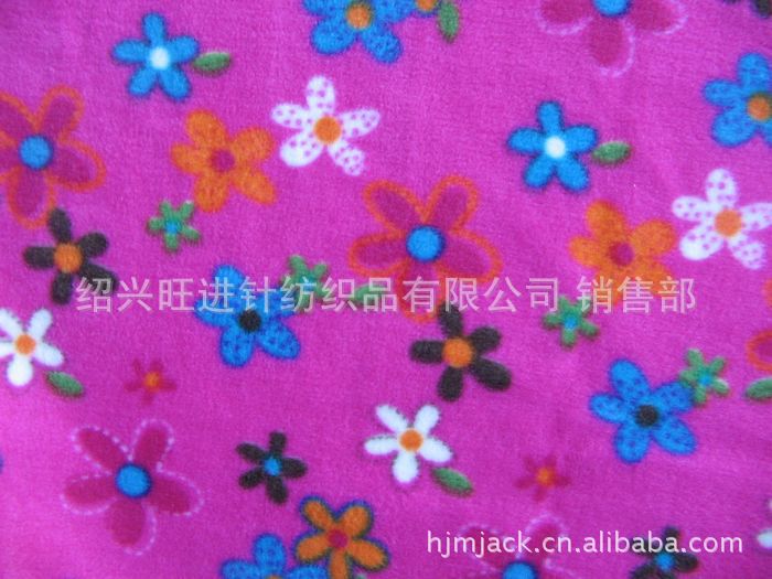 紹興旺進針紡織品 專業印花搖粒絨面料與單面搖粒絨批發